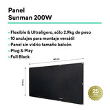 Self-installable Solar Kit Flex Full Black 400W x2 ultralight and flexible solar panels. Recommended use for balcony.-4