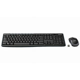 Keyboard and Wireless Mouse Logitech DESKTOP MK270 Black Spanish Qwerty (6 Units)-1