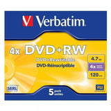 DVD+RW Verbatim 4,7 GB 4x 5 Pieces (20 Units)-1