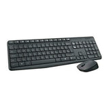 Keyboard and Mouse Logitech MK235 Black Spanish Qwerty (8 Units)-1