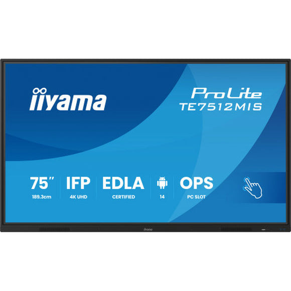 Touch Screen Monitor Iiyama TE7512MIS-B4AG 4K Ultra HD 65