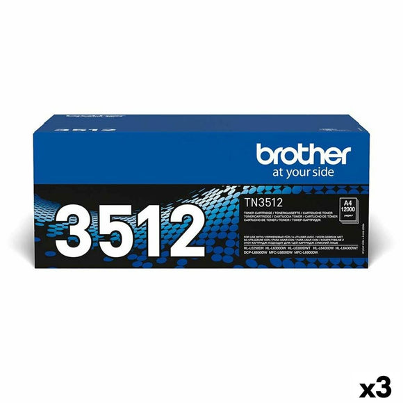 Original Toner Brother TN3512 Black (3 Units)-0