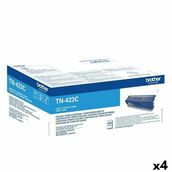 Original Toner Brother HLL8260CDW HLL8360CDW HLL9310CDW TN423C Cyan (4 Units)-0