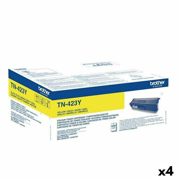 Original Toner Brother HLL8260CDW HLL8360CDW HLL9310CDW TN423Y Yellow (4 Units)-0