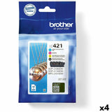Original Ink Cartridge Brother MFC-J1010DW / DCP-J1050DW Yellow (4 Units)-0