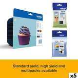 Original Ink Cartridge Brother Yellow (5 Units)-13