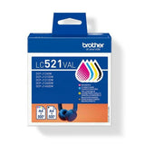Original Ink Cartridge Brother LC521VAL Yellow Blue Black Magenta (5 Units)-1