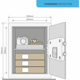 Safe Box with Electronic Lock Yale Black 40 L 39 x 35 x 36 cm Stainless steel-1