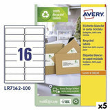 Printer Labels Avery LR7162 White 100 Sheets 99,1 x 33,9 mm (5 Units)-0