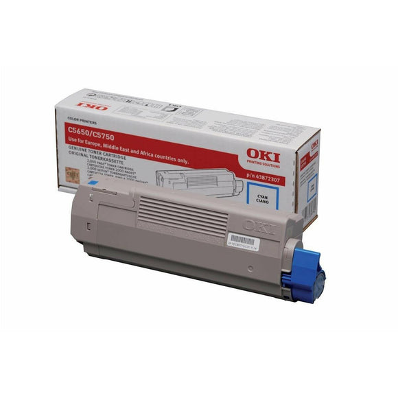 Original Toner OKI 43872307 Black Cyan-0