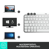 Keyboard Logitech MX Keys Mini Grey Silver Spanish Qwerty QWERTY-7