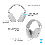 Headphones with Microphone Logitech White-2