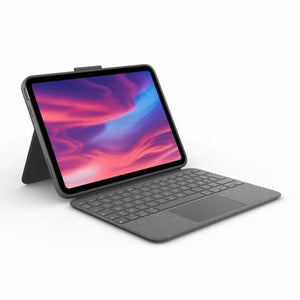 Bluetooth Keyboard with Support for Tablet Logitech Combo Touch Grey French AZERTY-0