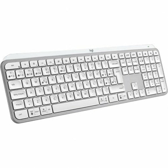 Wireless Keyboard Logitech MX Keys S Spanish Qwerty White-0