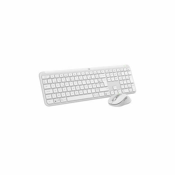 Keyboard and Mouse Logitech White French Azerty French-0