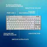 Keyboard Logitech G915 X White French AZERTY-1