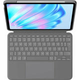 Tablet cover Logitech iPad Air 2024 | iPad Air 2022 Grey Spanish Qwerty QWERTY-1