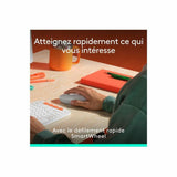 Keyboard and Mouse Logitech 920-013110 White French Azerty French-2