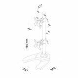 Screen Table Support Neomounts FPMA-D700DDV Black 27"-1