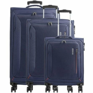 Set of suitcases American Tourister Sea Seeker Hyperspeed Blue 75 L 38 L 108 L-0