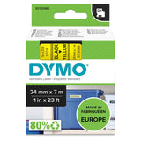 Laminated Tape for Labelling Machines Dymo D1 53718 24 mm LabelManager™ Black Yellow (5 Units)-1