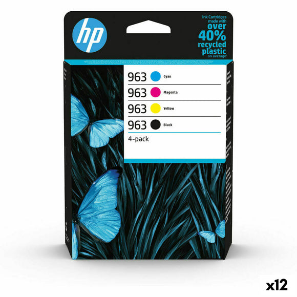 Original Ink Cartridge HP OFFICEJET PRO 9000 SERIES - Nº 963 Yellow Multicolour (12 Units)-0