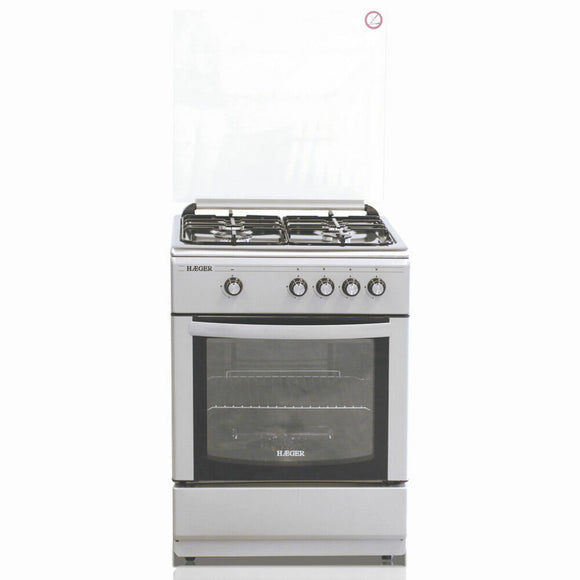 Gas Cooker Haeger GC-SS6.011A Grey Metallic Matte Oven White (61 L)-0