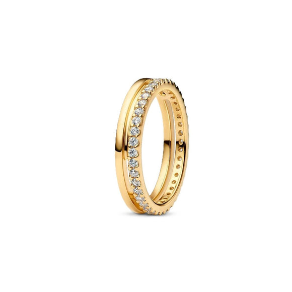 Ladies' Ring Pandora 163799C01-52 12 Golden-0
