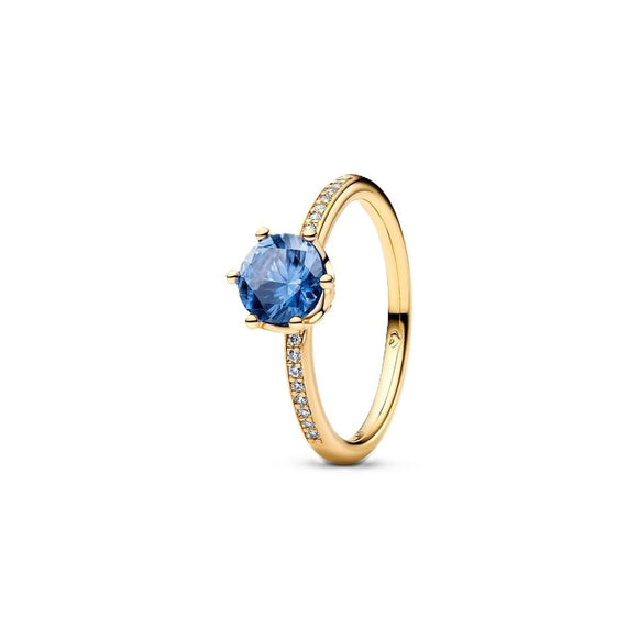 Ladies' Ring Pandora 168289C02-52 Blue Golden-0