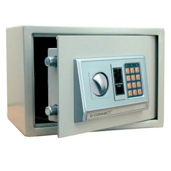 Safe Box with Electronic Lock Q-Connect KF04390 Grey Steel 310 x 200 x 200 mm 10 L-0