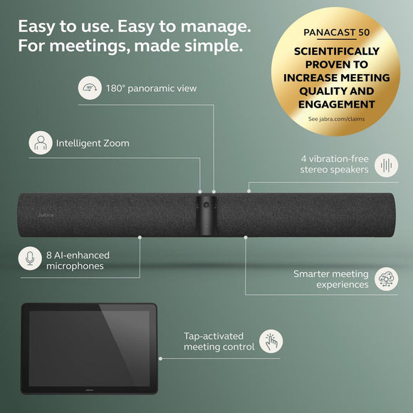 PanaCast 50 Video Bar System, UC VB & TC, EMEA Charger-C-0