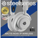 Headphones with Microphone SteelSeries Arctis Nova 7P White-24