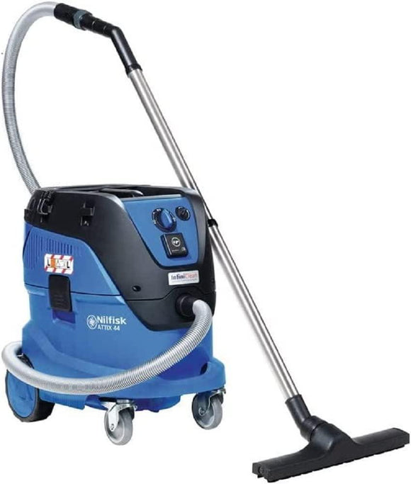 Nilfisk ATTIX 44 Wet-Dry Vacuum 42L Capacity 1400W Motor Black and Blue-0