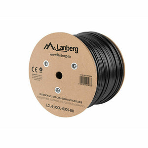 UTP Category 6 Rigid Network Cable Lanberg LCU6-30CU-0305-BK Black 305 m-0