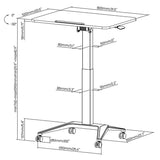 Desk MacLean MC-453W White Steel 80 x 52 cm-5