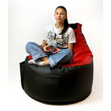 Pouffe GO GIFT Black Red Cream Bronze Imitation Leather 130 x 90 cm-2