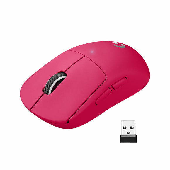 Wireless Mouse Logitech PRO X SUPERLIGHT Wireless Mouse MAGENTA Red Pink-0