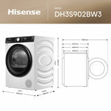 Dryer Hisense DH3S902BW3 9 kg-18