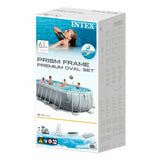 Detachable Pool Intex Prism Frame 610 x 122 x 305 cm 18.202 l Grey Oval-1