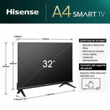 Smart TV Hisense 32" HD LED D-LED-32