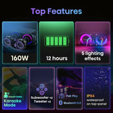 Portable Bluetooth Speakers Hisense PARTY ROCKET160 Black-12