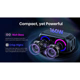 Portable Bluetooth Speakers Hisense Party Rocket 160 Black 160 W-23