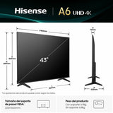 Smart TV Hisense 43A6Q 4K Ultra HD 43" LED HDR D-LED-18