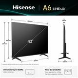 Smart TV Hisense 43A6Q 4K Ultra HD 43" LED HDR D-LED-16