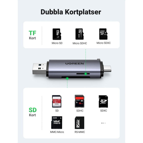 Card Reader Ugreen 50706 Silver-10