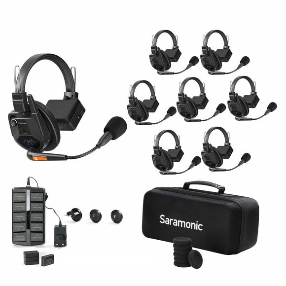 Saramonic WiTalk9 WT7S 7-Person Full-Duplex 1.9GHz Wireless Headset Intercom System w/ carry case-0