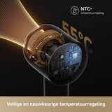 Dreame Hair Dryer Glory Mix 1600W Ionic, 3 Magnetic Nozzles, Gold-6