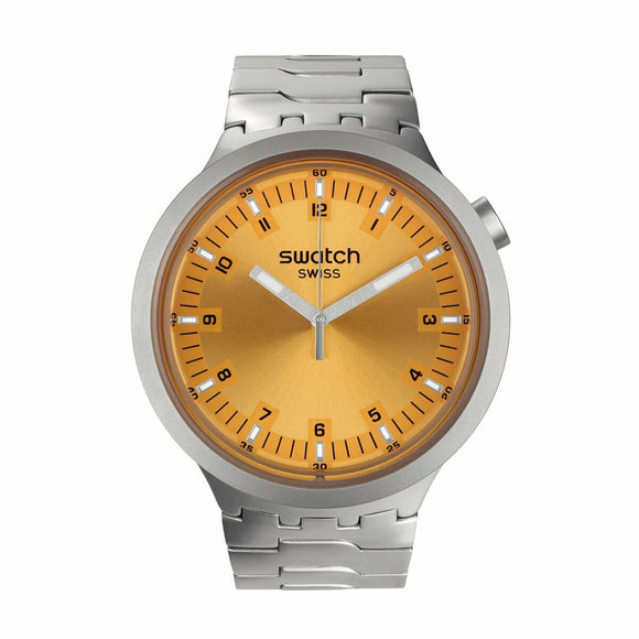 Unisex Watch Swatch SB07S103G Yellow Silver-0