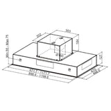 Conventional Hood Mepamsa ISLA CIELO 120 120 cm 740 m³/h 275W C Stainless steel-4