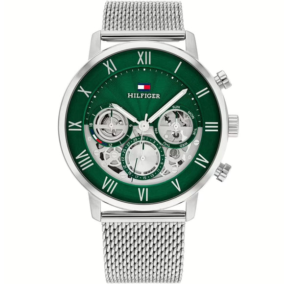 Men's Watch Tommy Hilfiger 1692189 Green Silver-0